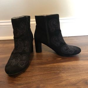 Relativity embroidered heeled boots